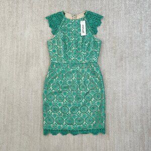Minuet Petite Green Lace Mini Dress